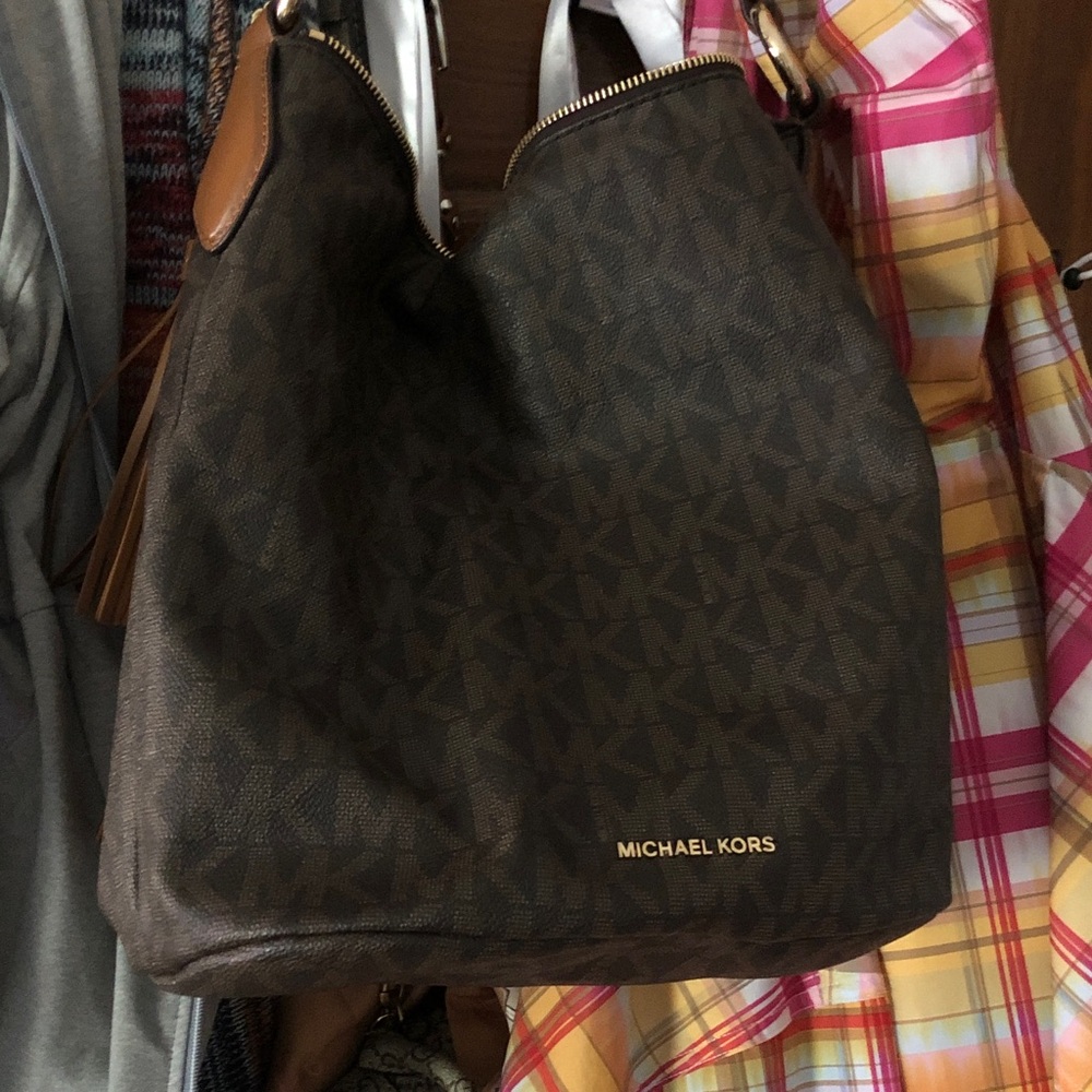 Michael Kors Brown and Tan Tassel Tote